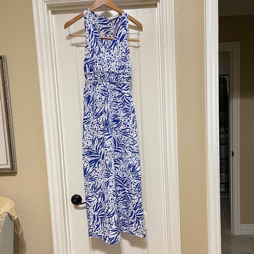 Sincerely Jules Blue Razor Back Maxi Dress Summer S